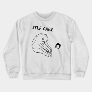 Funny Frog Self Care Shirt, Funny Frog Self Care Retro Sweatshirt, Funny Shirt, Birthday Gift For Her, Cottagecore Frog shirt, positive vibe Crewneck Sweatshirt